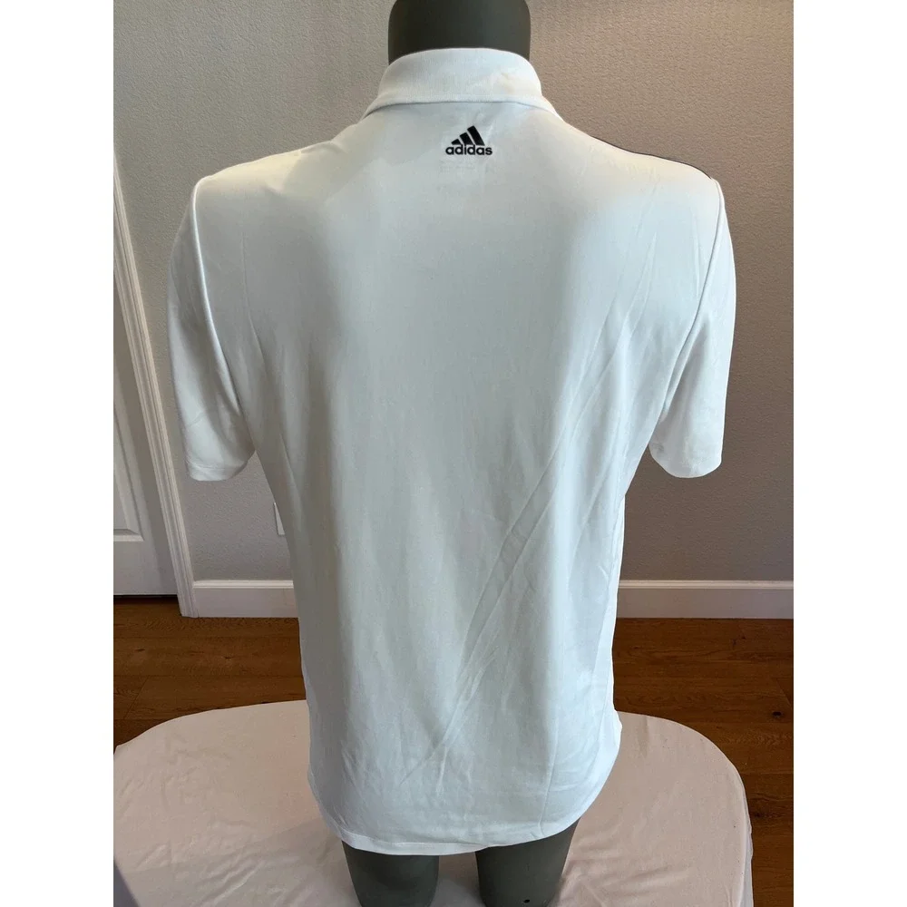 Sacramento Kings NBA Polo Shirt Mens M White Adidas Climacool Embroidered